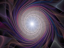 Purple Spiral Fractal Background Image, Illustration - Vortex Repeating Spiral Pattern, Symmetrical Repeating Geometric Patterns. Abstract Background
