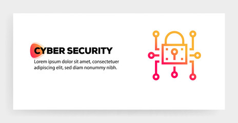 Canvas Print - CYBER SECURITY ICON CONCEPT