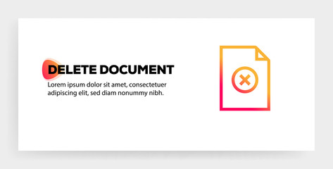 Poster - DELETE DOCUMENT ICON CONCEPT