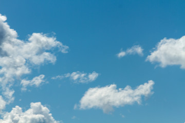 beautiful clouds in the blue sky