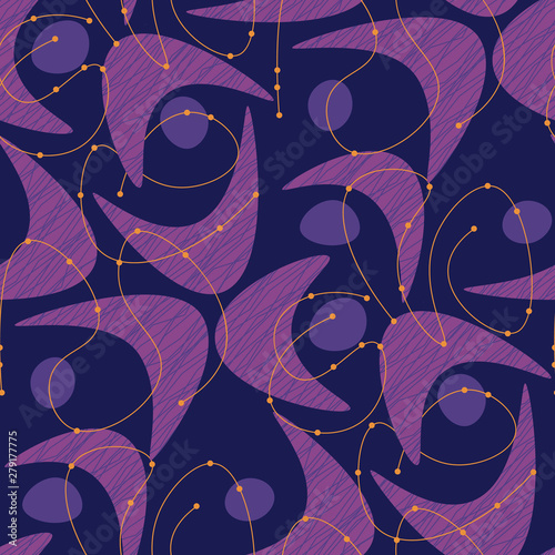 Dekoracja na wymiar  fioletowy-abstrakcyjny-wzor-bezszwowe-wieku-atomowego