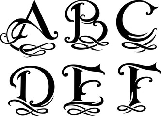 Letter Monogram Set Upper Case