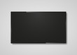 © UA Creative - Realistic TV screen. Modern stylish lcd panel. Blank television template. Vector illustration.