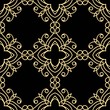 © Paykvector - Vintage modern art deco abstract geometric seamless golden pattern. Print for textile, wallpaper, wrapping.