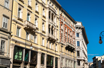 Poster - Historic buildings in the city centre of Trieste, Italy