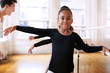 © Cavan for Adobe - Portrait of girl practicing with ballet teacher
