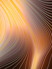 Poster - Wave band geometric pattern. Modern style abstraction with composition made of various colored lines. 3d rendering