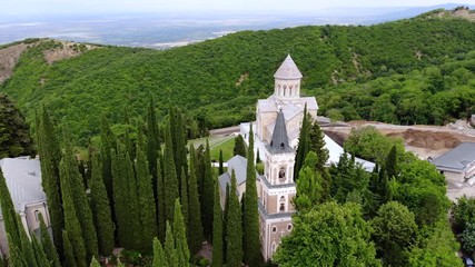 Wall Mural - Aerial view on Bodbe Monastery, Georgia, Caucasus