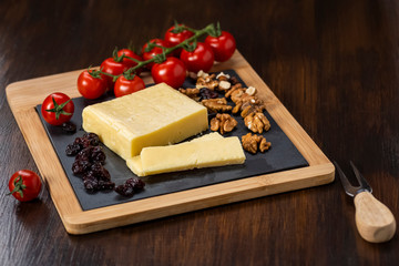 cheese board - cheddar cheese