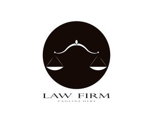 Wall Mural - Law firm logo vector template