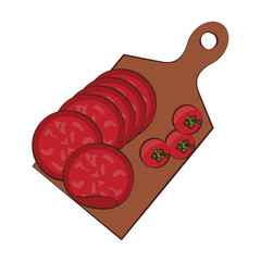 Sticker - Tasty barbecue grilled food cartoon