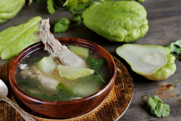 Wall Mural - Chicken Tinola. food filipino. chayote dish