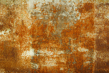 Wall Mural - Texture of rusty metal surface, close up view. Abstract background. Background for interior or exterior decoration and industrial construction concept design