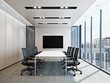 Modern meeting room interior. 3D render