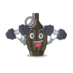 Wall Mural - Fitness grenade isolated with on the character