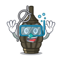 Poster - Diving grenade in the a mascot shape