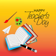 Wall Mural - Happy Teacher's Day.