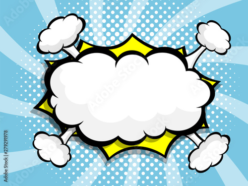 Fotografie, Tablou  blank speech bubble pop art, comic book