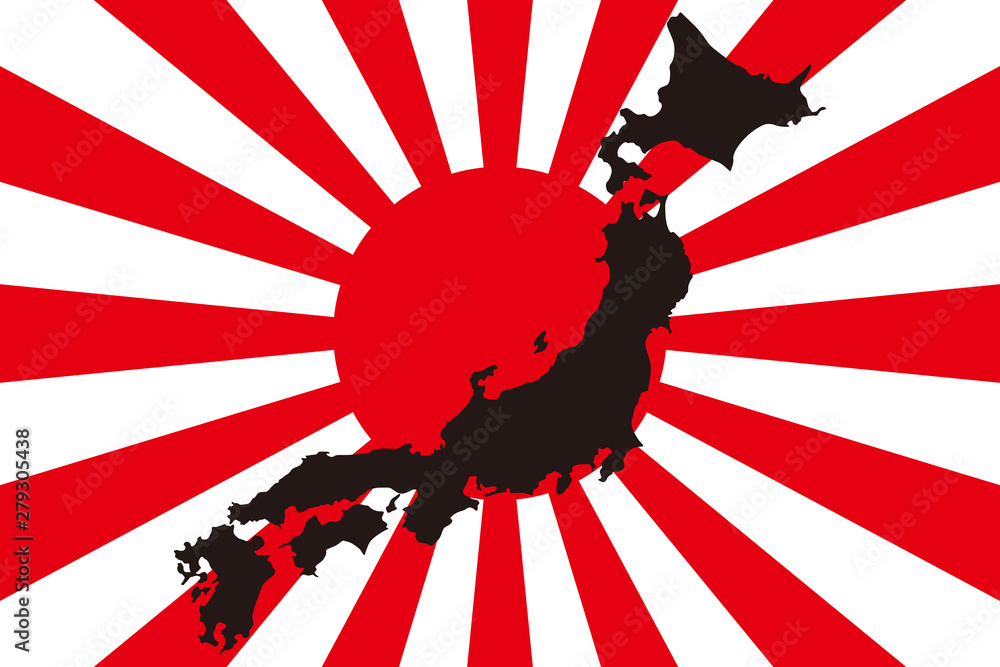 Background Wallpaper Vector Illustration Design Free Size Rising Sun Japan Flag Hinomaru Imperial Military State Former Japanese Army Militaryism Asia 背景 ベクターイラスト素材 旭日旗 日本国旗 日の丸 軍事国家 軍隊 軍国主義 アジア Area Wall Mural