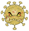 Cartoon angry virus
