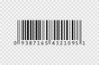 © sanchesnet1 - Barcode icon on transparent background. Realistic isolated bar code.