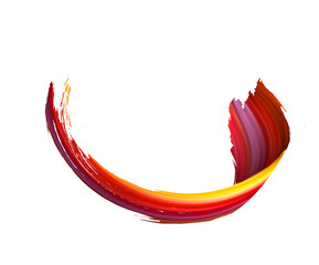 3d colorful paint brush stroke ribbon. Vector background.