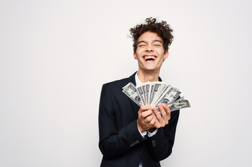 young man with money