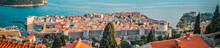 Panorama De La Vieille Ville Fortifiée De Dubrovnik En Croatie