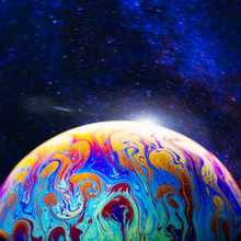 Colorful Planet In Deep Space
