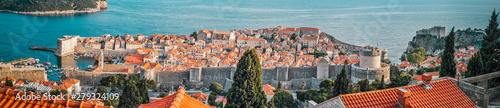 Fotografía Panorama de la vieille ville fortifiée de Dubrovnik en Croatie