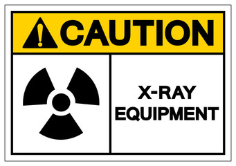 Caution X-Ray Equipment Symbol Sign, Vector Illustration, Isolate On White Background Label. EPS10