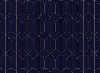 Luxury art deco seamless pattern. Abstract vector background. Geometric damask texture.