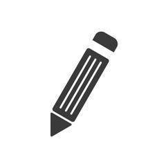 Aufkleber - Pencil icon template color editable. Pencil symbol of graduation vector sign isolated on white background. Simple logo vector illustration for graphic and web design.