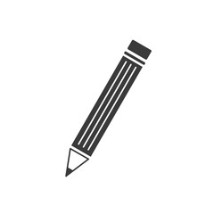 Aufkleber - Pencil icon template color editable. Pencil symbol of graduation vector sign isolated on white background. Simple logo vector illustration for graphic and web design.