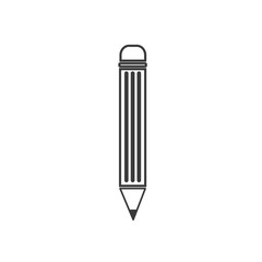 Poster - Pencil icon template color editable. Pencil symbol of graduation vector sign isolated on white background. Simple logo vector illustration for graphic and web design.