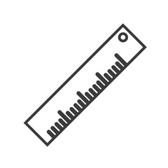 Poster - Ruler icon template color editable. Measurement ruler symbol vector sign isolated on white background. Simple logo vector illustration for graphic and web design.