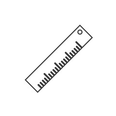 Poster - Ruler icon template color editable. Measurement ruler symbol vector sign isolated on white background. Simple logo vector illustration for graphic and web design.