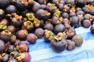 Poster - Mangosteen fruit is delicious at street food