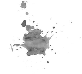 Naklejka na meble Black watercolor stain. Watercolor texture background