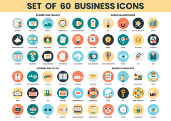 Business icons set for business