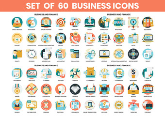 Wall Mural - Business icons set for business