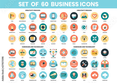 Fotomural Business icons set for business