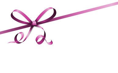 Wall Mural - purple colored ribbon bow