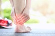 Men have injuries to the back of the ankle, male health care concepts