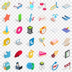 Poster - Vision icons set. Isometric style of 36 vision vector icons for web for any design