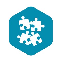 Aufkleber - Jigsaw puzzles icon. Simple illustration of jigsaw puzzles vector icon for web