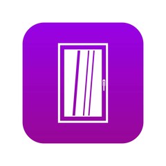 Poster - Closed white window icon digital purple for any design isolated on white vector illustration
