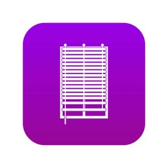 Poster - Window with wooden jalousie icon digital purple for any design isolated on white vector illustration