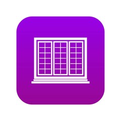 Poster - Wooden tricuspid window icon digital purple for any design isolated on white vector illustration