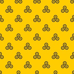 Poster - Buttons for sewing pattern seamless vector repeat geometric yellow for any design